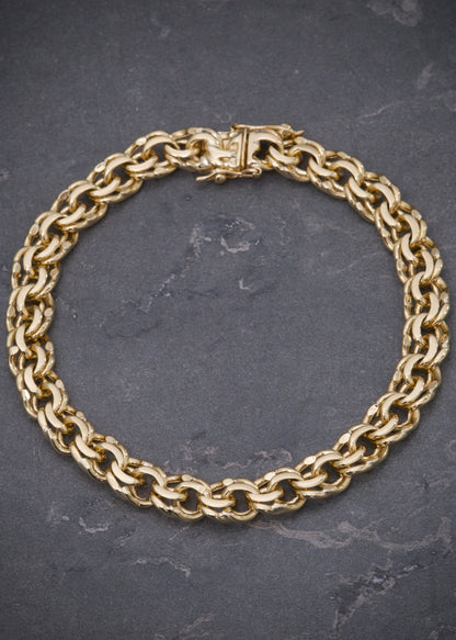 Pulso rustico 24.2gr / Largo 20.5cm / Oro Amarillo Nac M