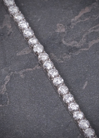 Pulso tenis con 385pts de diamantes 12.15gr / Largo 19cm / Oro Blanco (Joya) M