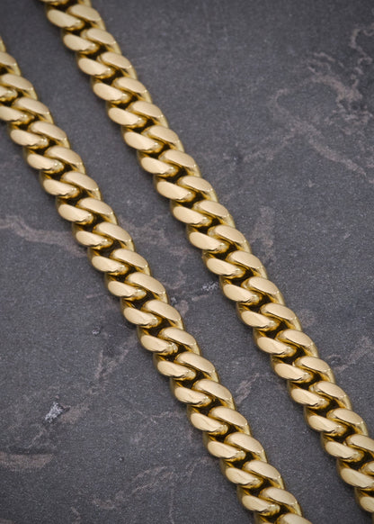 Tobillera cubana 24.35gr / Largo 27cm / Oro Amarillo Nac M