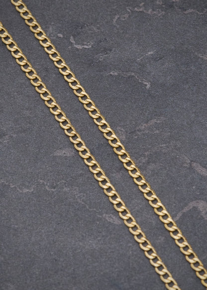 Cadena Cubana 2.5gr / 60cm / 2.1mm — Oro Amarillo