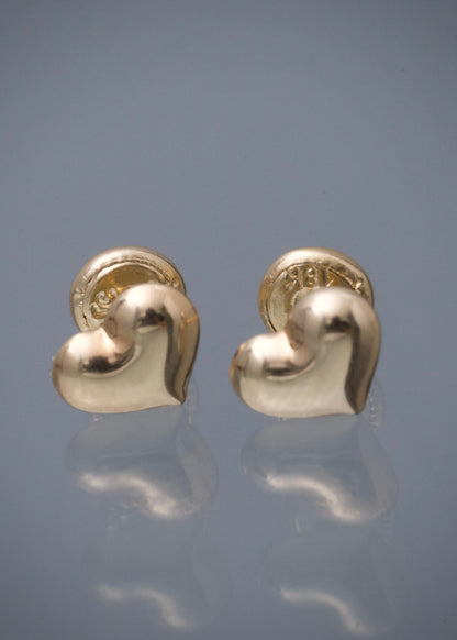 Topos de corazon 0.65gr / Largo 0,6cm / Oro Amarillo Nac B