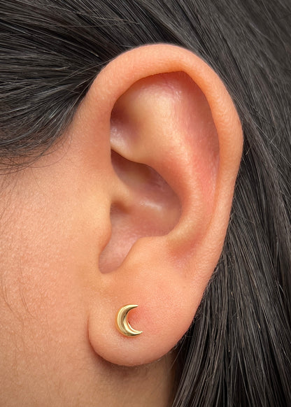Topos luna 0.5gr / Largo 0.6cm — Oro Amarillo