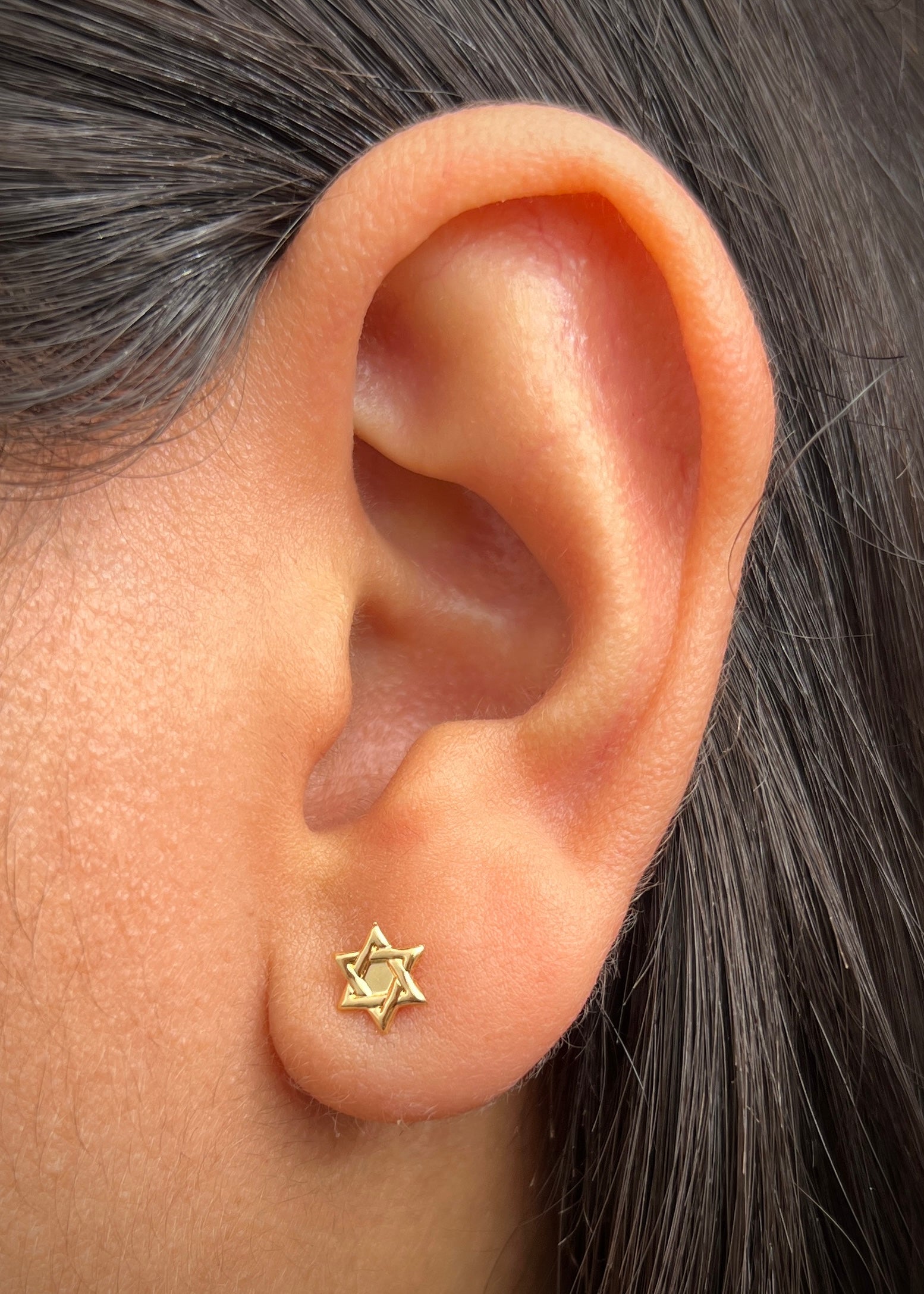 Topos estrella de david 0.6gr / Largo 0.6cm — Oro Amarillo