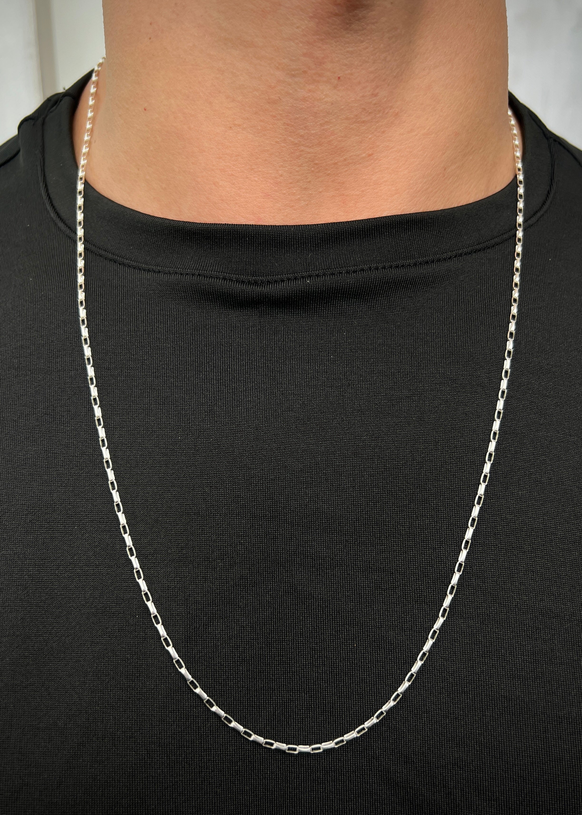 Cadena papar clip 4.9gr / Largo 65cm / — — Plata