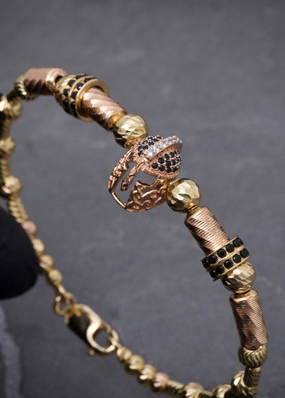 Pulso aro con herraje gladiador 12.45gr / Largo 18.5cm / Dos Oros Nac M