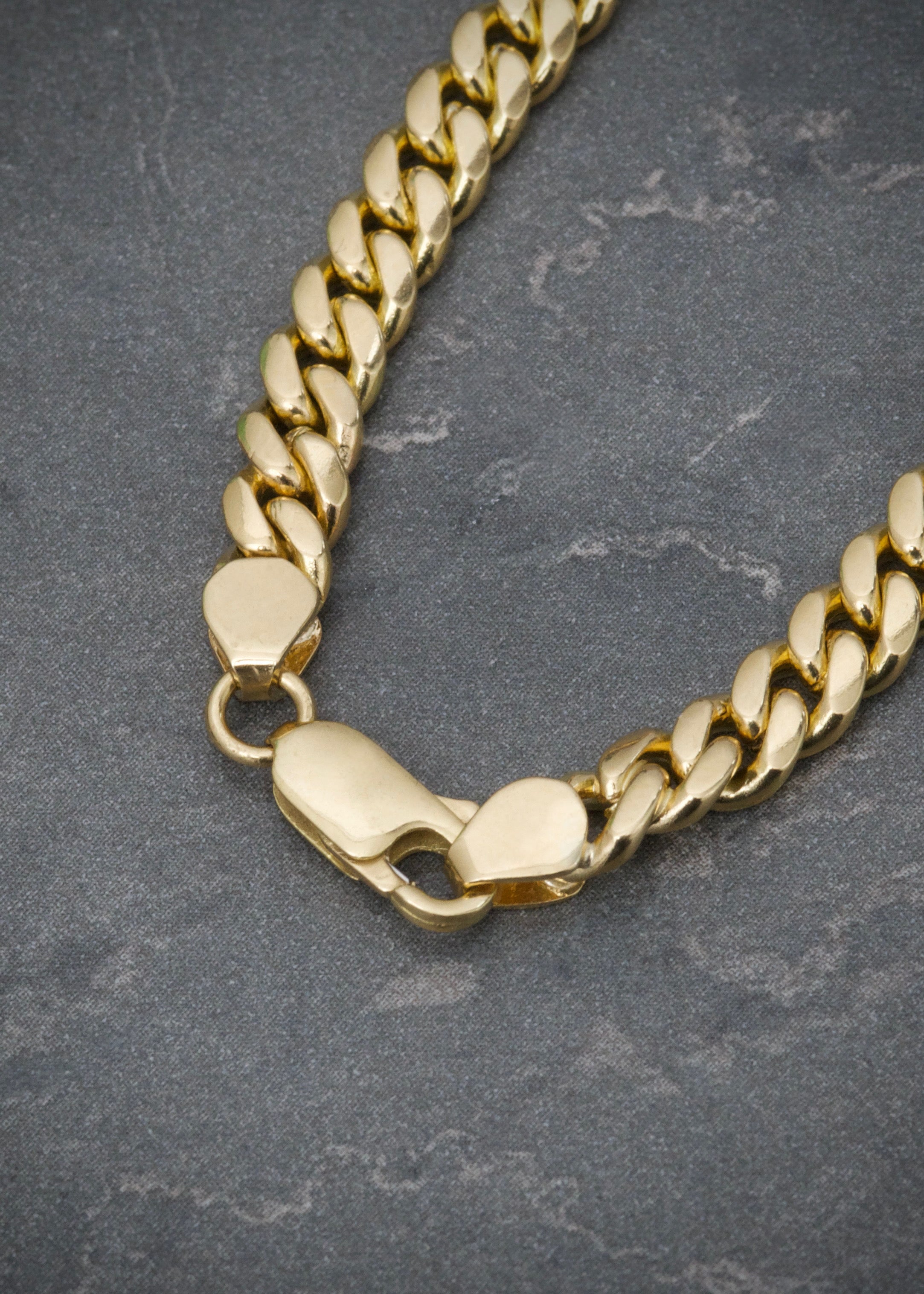 Tobillera cubana 24.35gr / Largo 27cm / Oro Amarillo Nac M