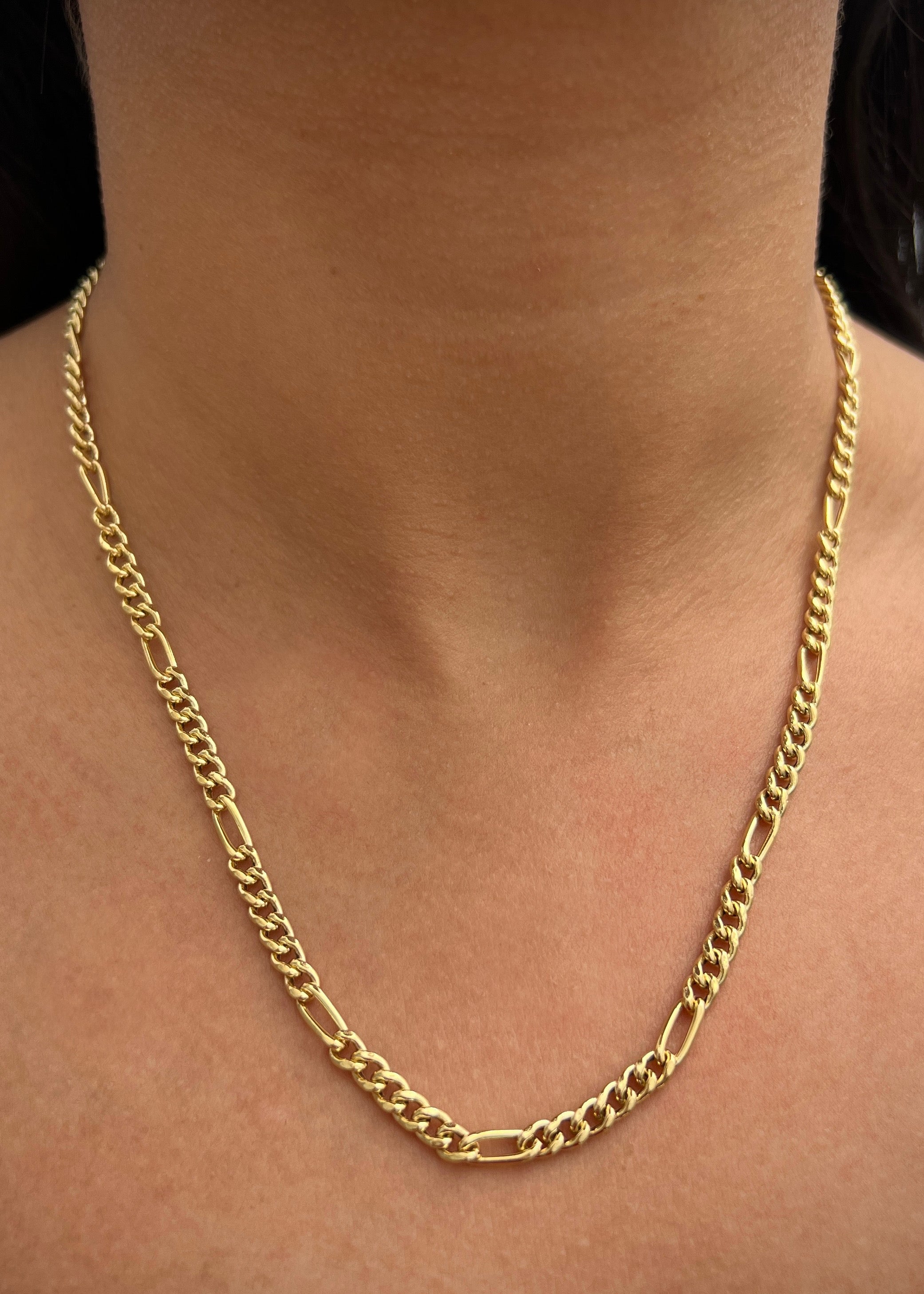 Cadena figaro 10gr / Largo 50cm / Oro Amarillo italy cte M