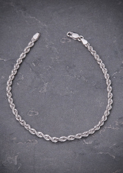 Pulso lazo 1.8gr / Largo 17.5cm / Oro Blanco italy +2 B