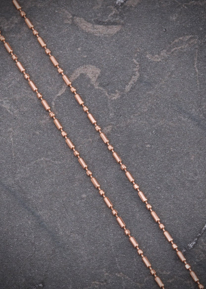 Cadena palito bolita 1.55gr / Largo 50cm / Oro Rosado italy +3 P
