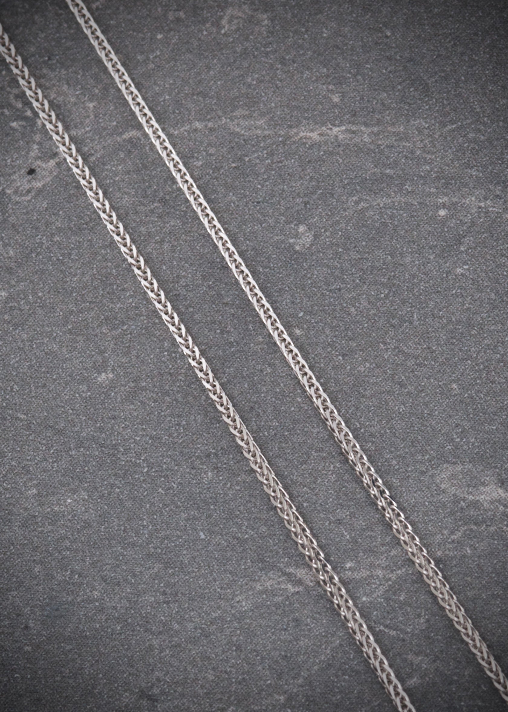 Cadena mini franco 1.75gr / Largo 50cm / Oro Blanco italy +3 P