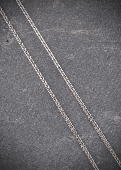 Cadena mini franco 1.75gr / Largo 50cm / Oro Blanco italy +3 P