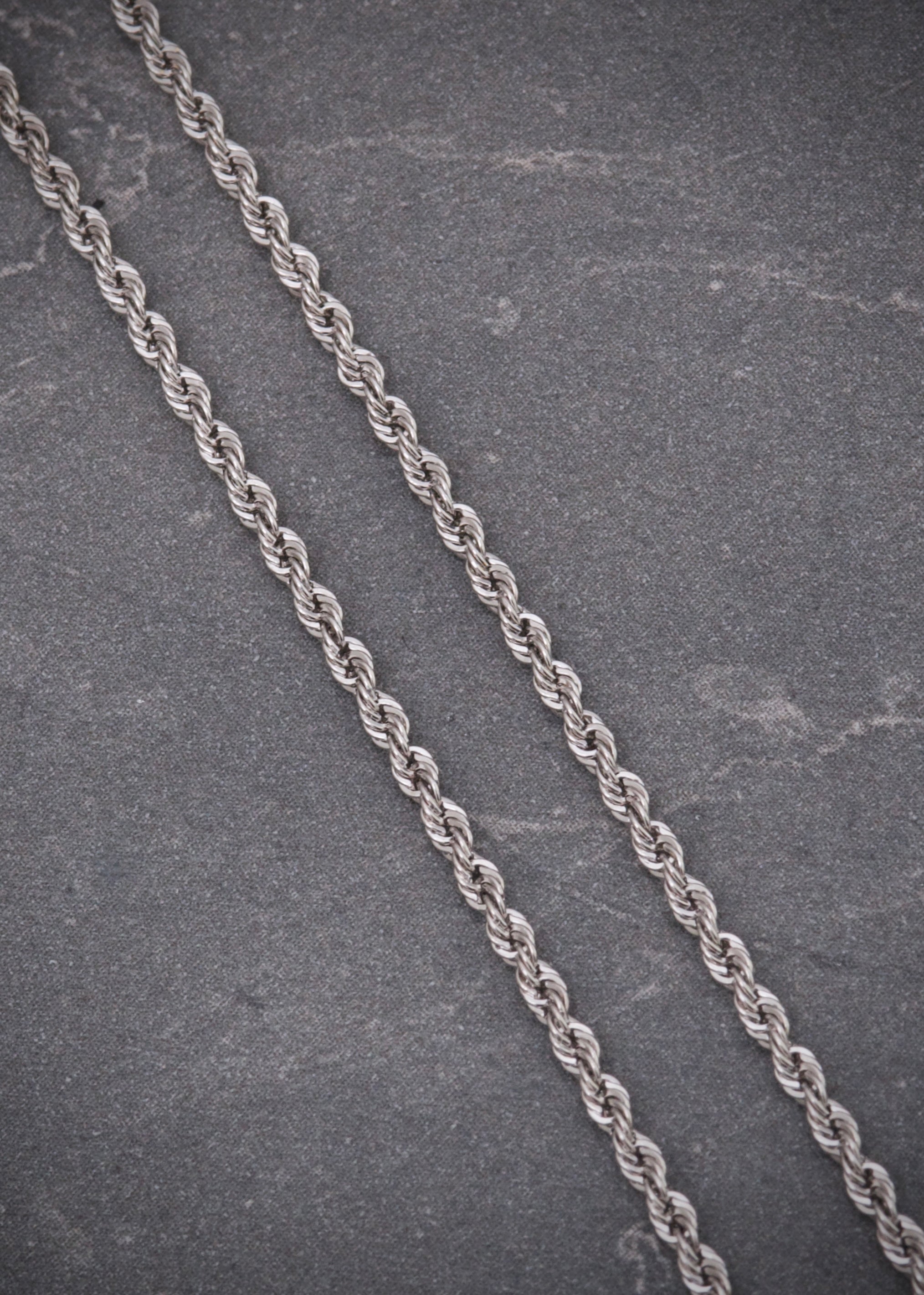 Cadena lazo 1.8gr / Largo 50cm / Oro Blanco italy +3 M