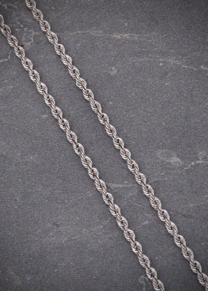 Cadena lazo 1.5gr / Largo 50cm / Oro Blanco italy +3*