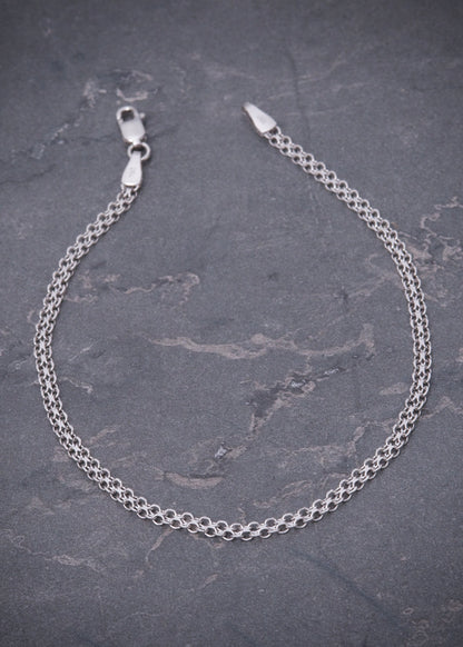 Pulso chino 2.1gr / Largo 19cm / Oro Blanco italy +3 M