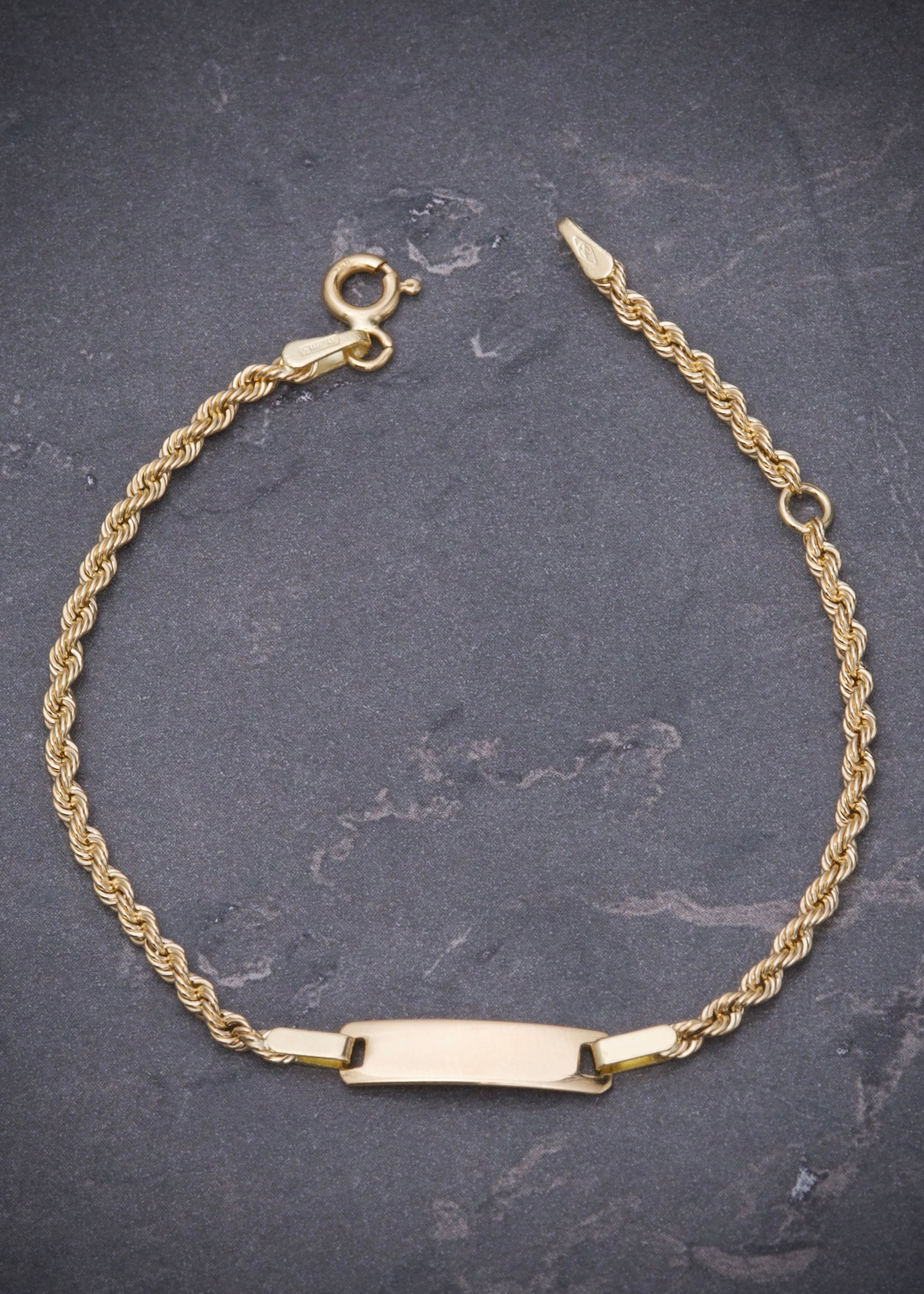 Pulso lazo con placa 1.65gr / Largo 16cm / Oro Amarillo italy +3 P