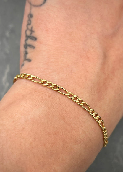 Pulso mini figaro 2.3gr / Largo 20cm / Oro Amarillo italy +1 P