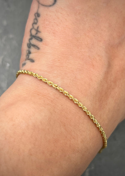 Pulso lazo 1.15gr / Largo 18.5cm / Oro Amarillo italy +2 P