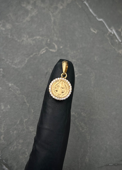 Dije san benito 3.3gr / Largo 2.1cm / Oro Amarillo Nac M