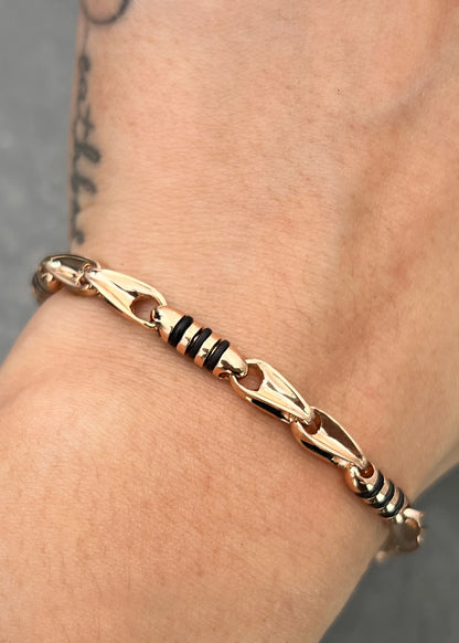 Pulso rustico 14.95gr / Largo 17.5cm / Oro Rosado Nac M