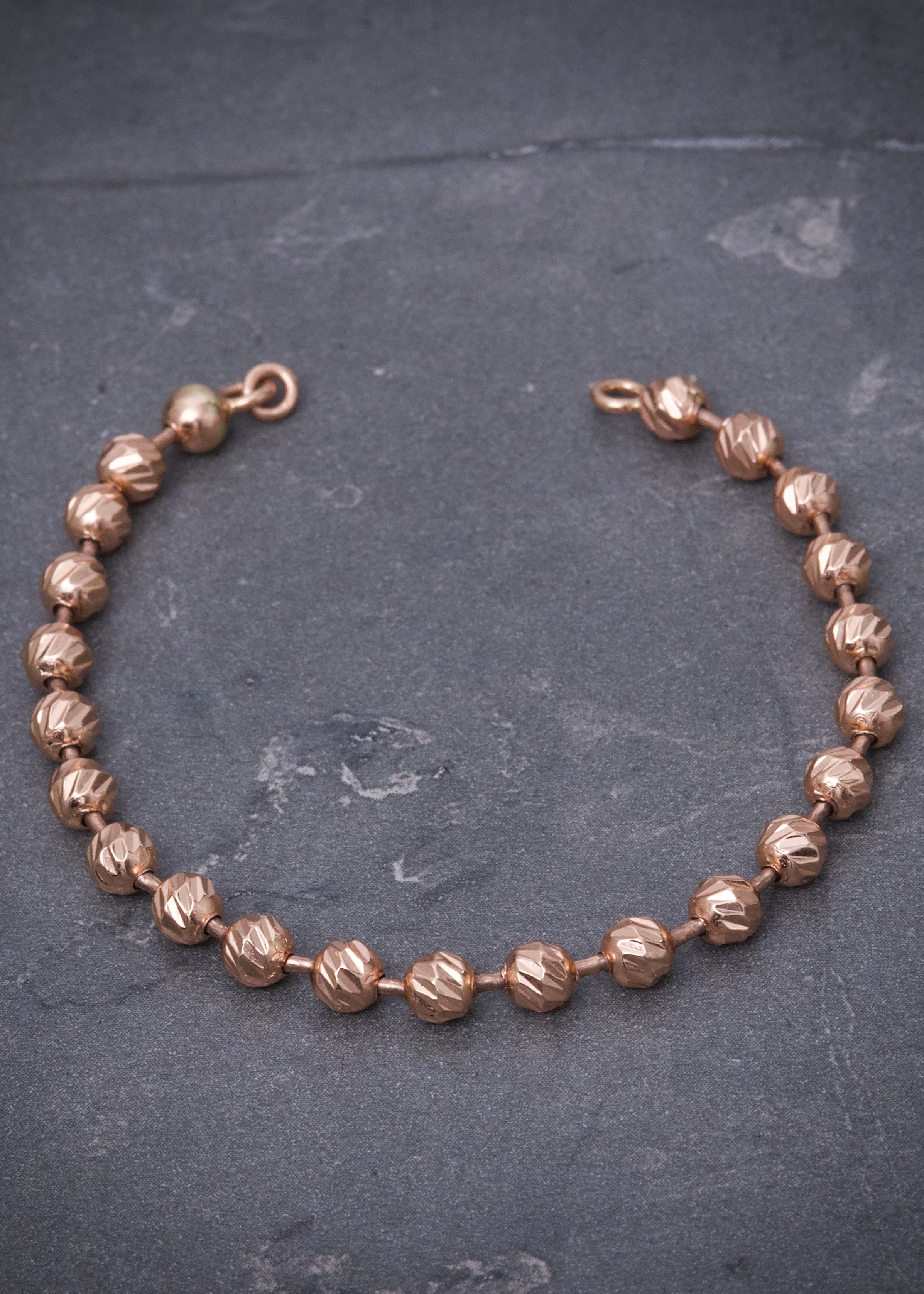 Herraje retazo militar diamantado 4mm 5.1gr / Largo 13.5cm / Oro Rosado Nac M