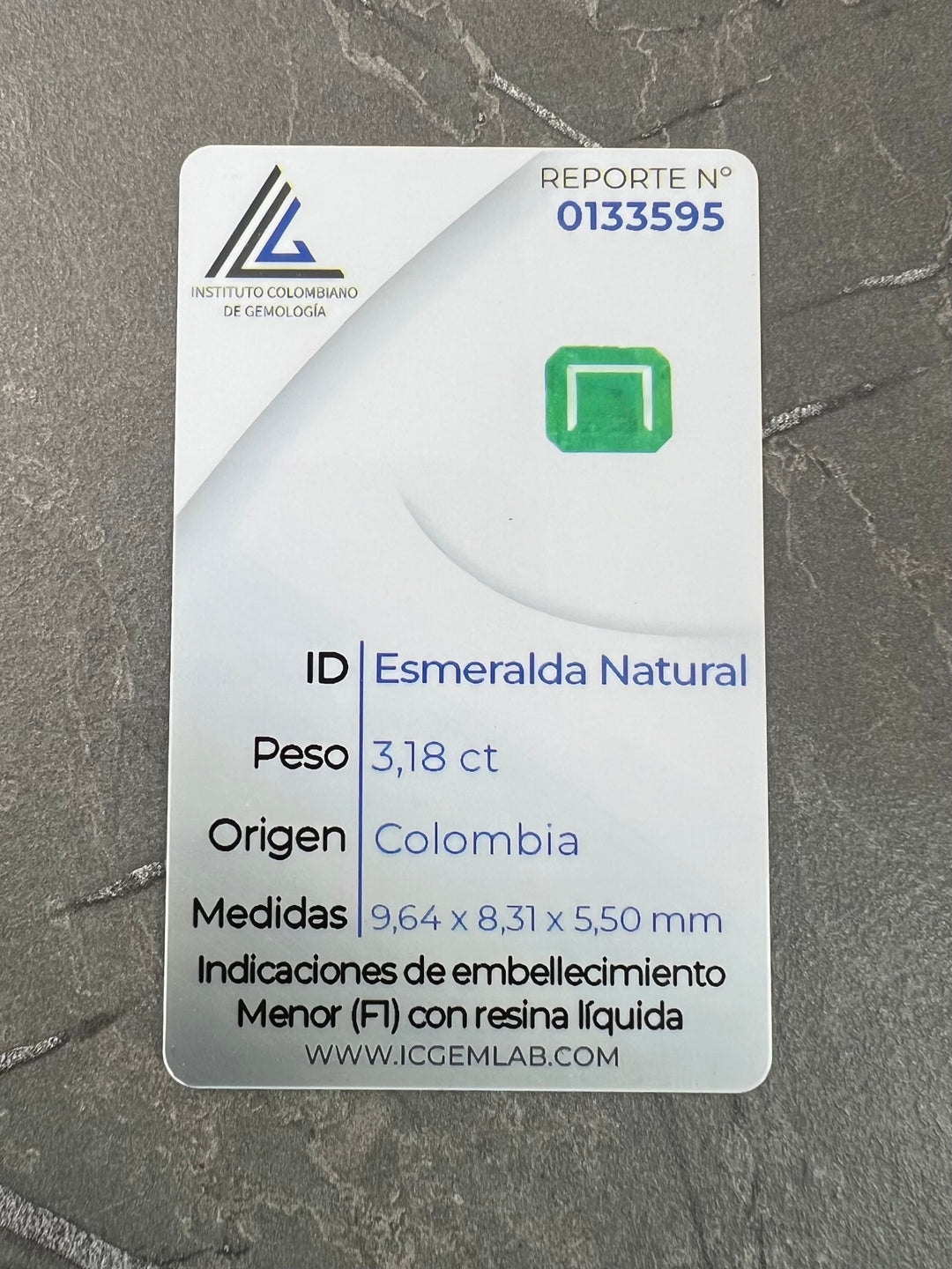 esmeralda cuadrada 318pts