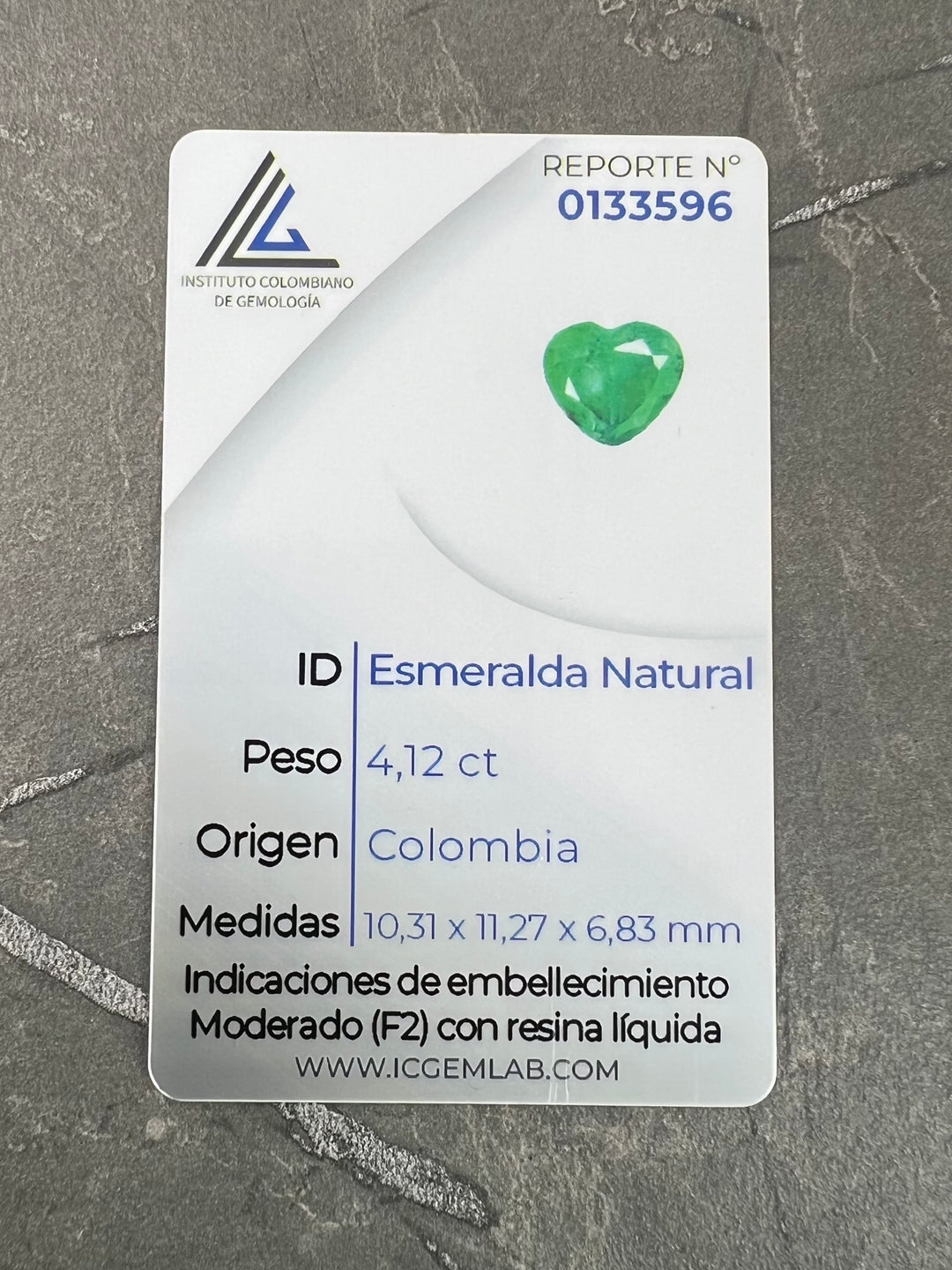 esmeralda corazon 412pts
