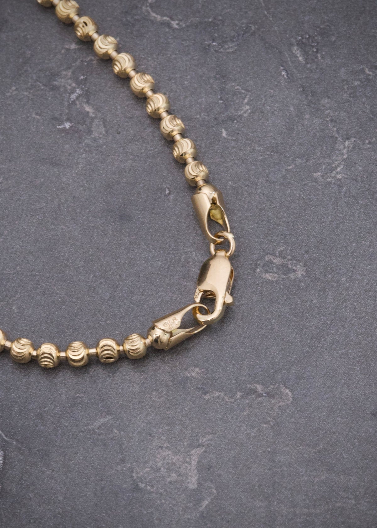 Cadena Militar Diamantada Luna 14.6gr / 50cm / 3mm — Oro Amarillo