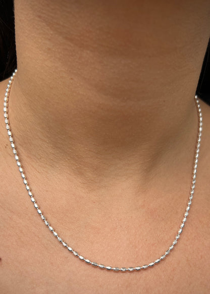 Cadena militar 7.75gr / Largo 45cm / — — Plata