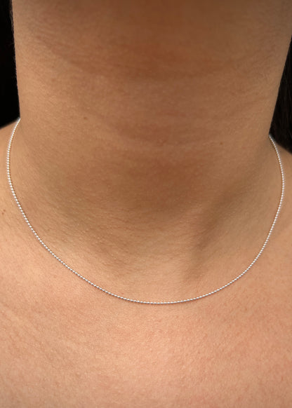 Cadena militar 1.45gr / Largo 40cm / Plata B