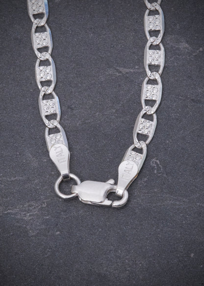 Cadena plana diamantada 9.8gr / Largo 60cm / — — Plata