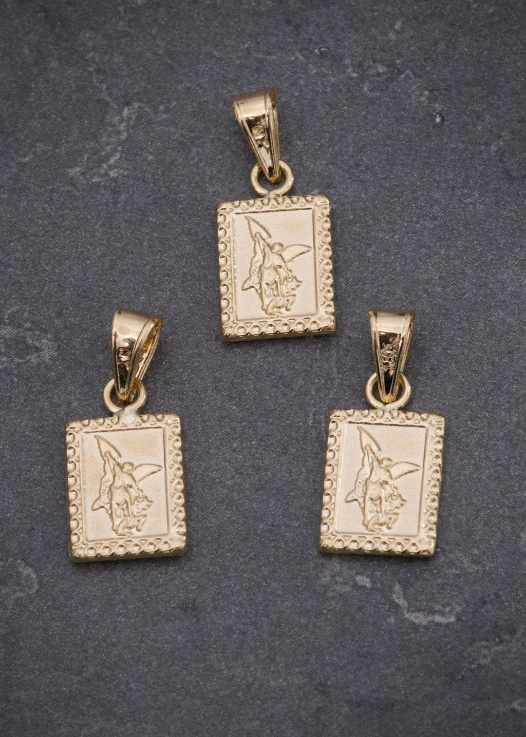 Dije Arcangel San Miguel 0.5gr / 1.7cm / 7.7mm — Oro Amarillo