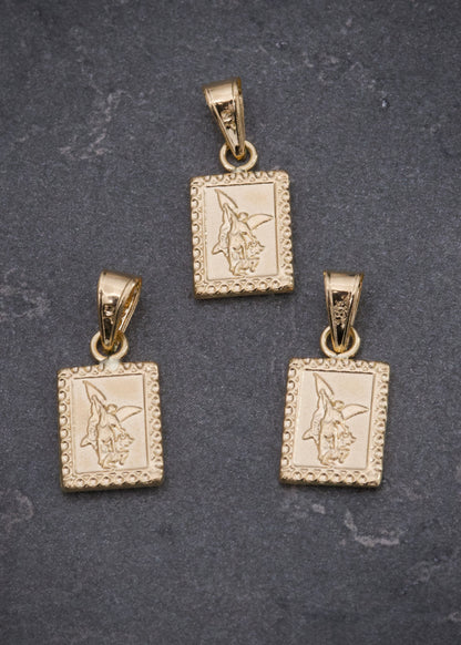 Dije Arcangel San Miguel 0.5gr / 1.7cm / 7.7mm — Oro Amarillo