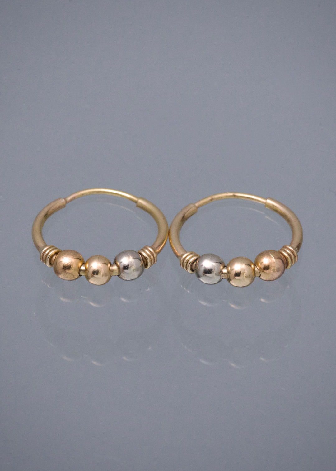 Candongas con Bolas Lisas 1.15gr / 1.2cm / 3mm — Tres Oros