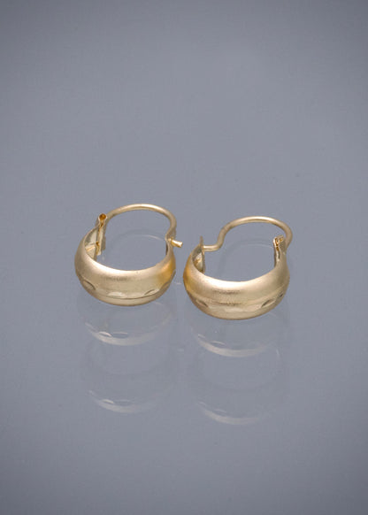 Candongas Mate 0.5gr / 1.3cm / 4mm — Oro Amarillo