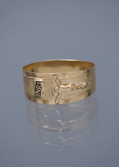 Anillo Cristo 2.65gr / Talla 10 3/4 — Oro Amarillo