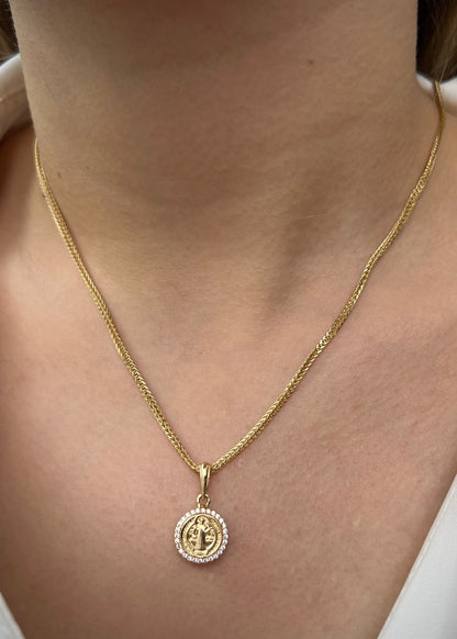 Dije san benito 3.3gr / Largo 2.1cm / Oro Amarillo Nac M