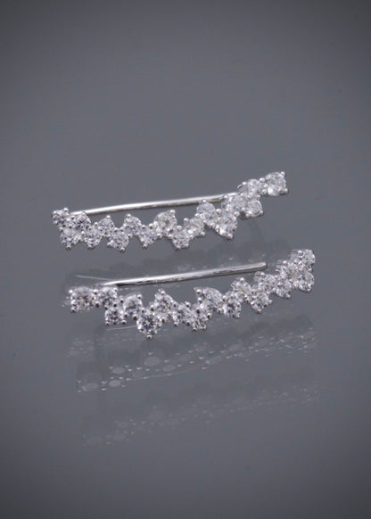topos con swarovski blanco 2.65gr / Largo 2.5cm / — — Plata