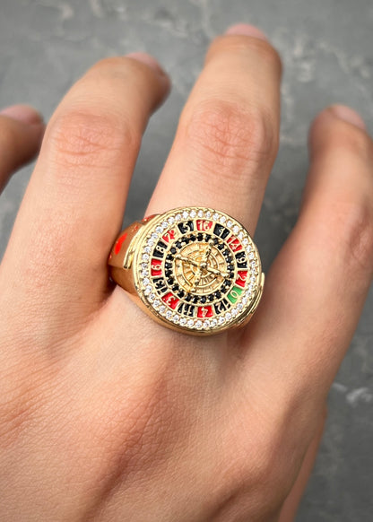Anillo Ruleta 8.3gr / Talla 9 3/4 — Oro Amarillo