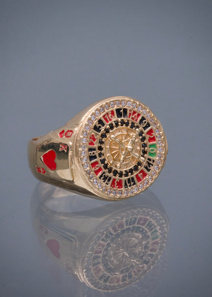 Anillo Ruleta 8.3gr / Talla 9 3/4 — Oro Amarillo