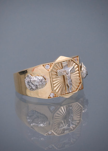 Anillo Cristo 9.05gr / Talla 10 — Dos Oros