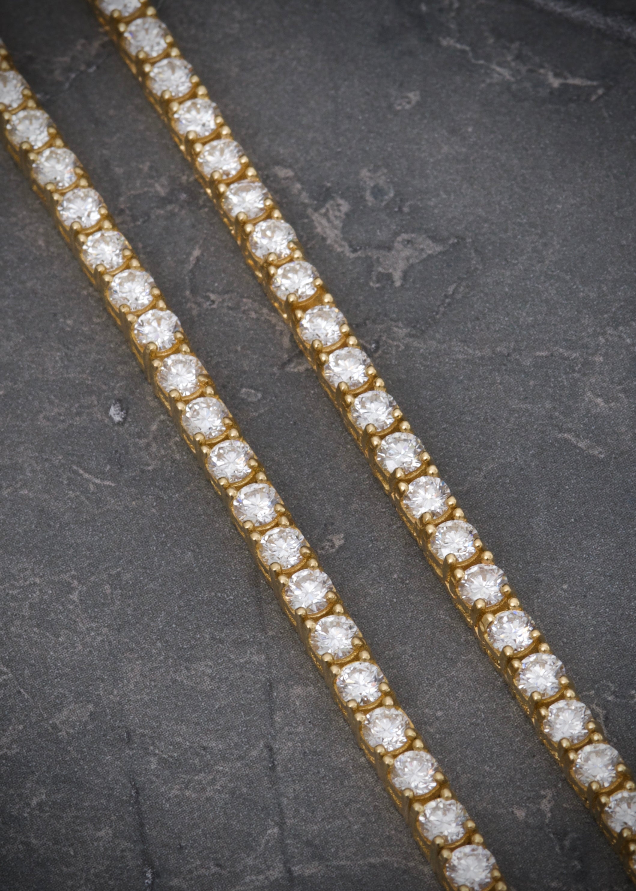 Cadena tenis con 1562pts de diamantes 49.6gr / Largo 45cm / Oro Amarillo (Joya) M