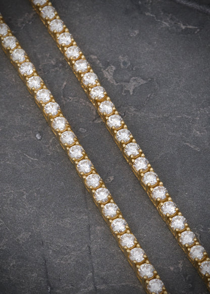 Cadena tenis con 1562pts de diamantes 49.6gr / Largo 45cm / Oro Amarillo (Joya) M