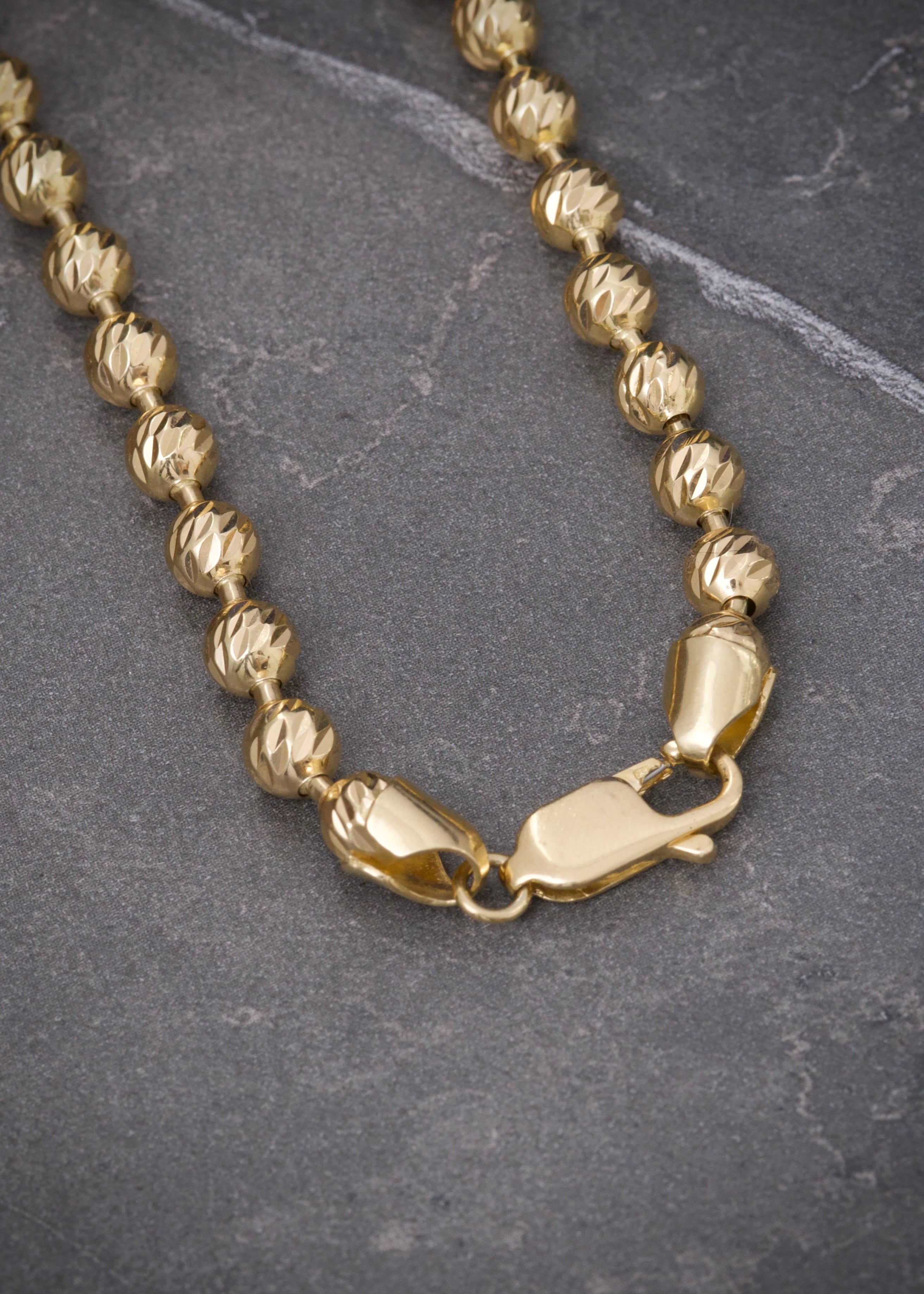 Cadena militar diamantada 5mm 30.5gr / Largo 60cm / Oro Amarillo Nac M