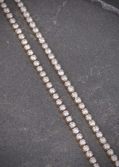 Cadena tenis con 401pts de diamantes 4.7gr / Largo 40cm / Oro Amarillo (Joya) M