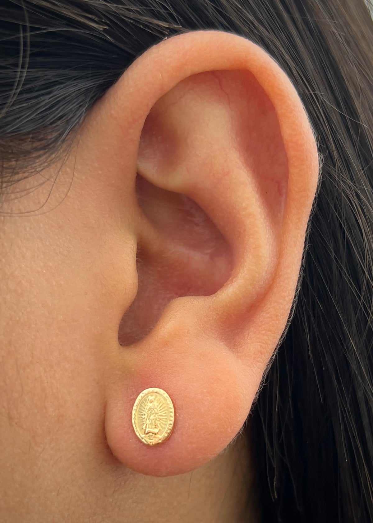 Topos Virgen de Guadalupe 0.75gr / 0.8cm / 6.2mm — Oro Amarillo