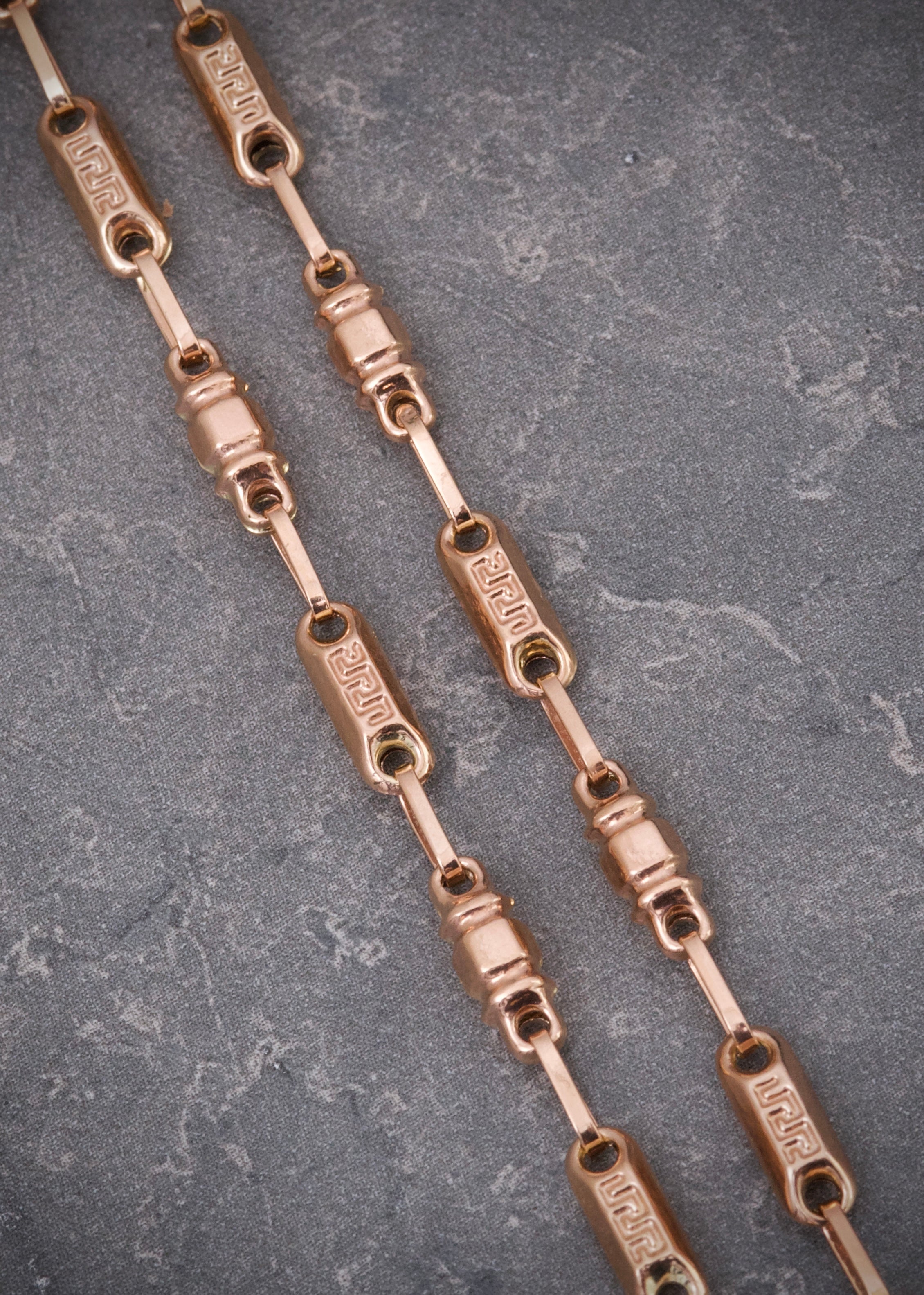 Cadena rustica 7.45gr / Largo 45cm / Oro Rosado Nac M