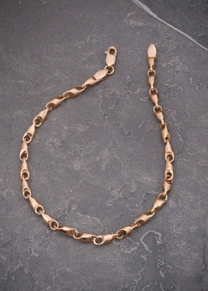 Pulso rustico 9.3gr / Largo 19cm / Oro Rosado Nac M