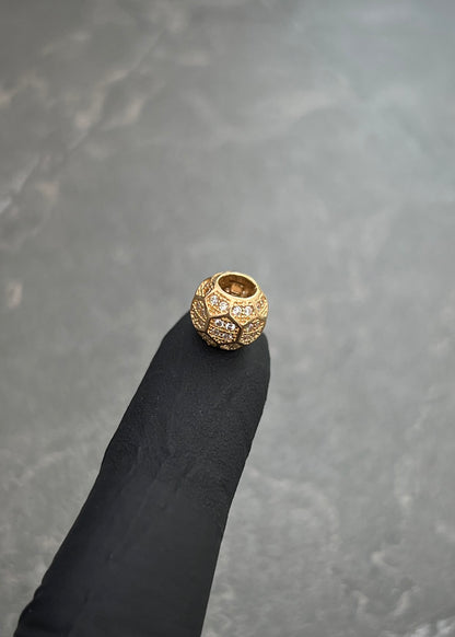 Herraje con Swarovski Blanco 1.7gr / 0.7cm / 8.4mm — Oro Amarillo