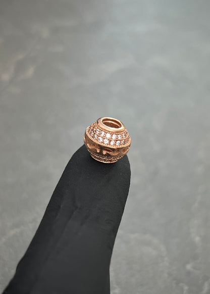 Herraje con Swarovski Blanco 1.75gr / 0.8cm / 8.8mm — Oro Rosado