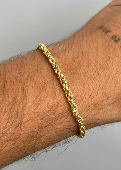 Pulso rustico 3.6gr / Largo 18cm / Oro Amarillo italy +4 B